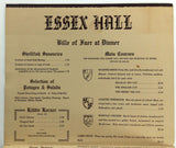 1966 Original Menu HOLIDAY INN ESSEX HALL Restaurant