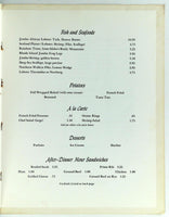 1960's Original Menu STAFFORD'S Restaurant Fine Cuisine & Cocktails