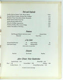 1960's Original Menu STAFFORD'S Restaurant Fine Cuisine & Cocktails
