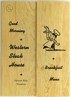 1962 Original Breakfast Menu WESTERN STEAK HOUSE Restaurant Jackson Hole Wyoming