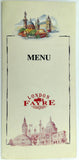 Original Vintage Menu LONDON FAYRE Restaurant England UK