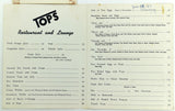 1962 Original Menu TOPS RESTAURANT & Lounge Albany Oregon