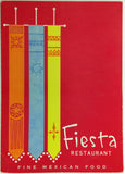 1962 Original Menu FIESTA RESTAURANT Mexican