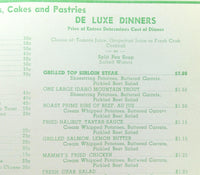 1948 Original Menu YOUNGREN'S MAYFLOWER CAFE Restaurant Salt Lake City Utah