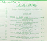 1948 Original Menu YOUNGREN'S MAYFLOWER CAFE Restaurant Salt Lake City Utah