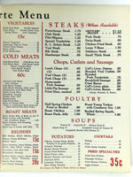 1940's Menu COURT CAFE Restaurant Albuquerque New Mexico Gallup Indian Ceremony