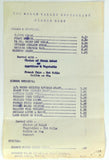 1940's Original Menu Lot of 3 MELON VALLEY RESTAURANT