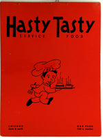 1950's Original Menu HASTY TASTY Restaurant Chicago Oak Park Illinois