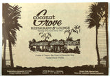 Vintage Original Menu COCONUT GROVE Restaurant Lounge Sanibel Island Florida