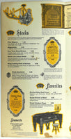 1970's Menu JUMER'S CASTLE LODGE Restaurant Peoria Illinois Bettendorf Iowa