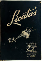 1960's Large Original LICATA'S FLAMING SWORD Steak House Menu Tampa Florida