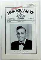 January 1947 Masonic News Bulletin Cedar Rapids Iowa Freemasonry George Starman