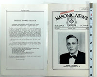 January 1947 Masonic News Bulletin Cedar Rapids Iowa Freemasonry George Starman