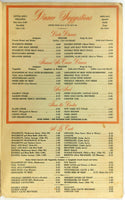 1960's Original Menu LITTLE JOE'S Italian Restaurant Los Angeles California