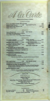 1964 Menu INTERNATIONAL KITCHEN Restaurant Fremont California Querner Family