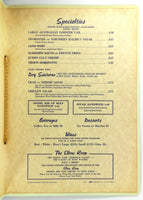 1960's Original Menu PURPLE LANTERN Restaurant Morongo Valley California