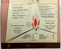 1960's Menu RIVIERA HOTEL Casino HICKORY ROOM Restaurant Las Vegas Nevada