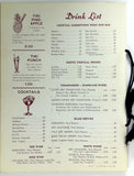 1965 Sexy Pirate Girl Menu FISHERMAN'S HAVEN Redondo Beach Wharf California