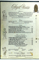 1964 Original Huge Menu HYATT HOUSE Restaurant Burlingame California