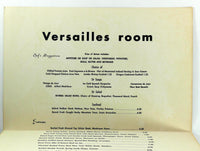 1970's Original Menu RIVIERA HOTEL VERSAILLES ROOM Restaurant Las Vegas Nevada