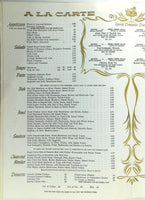 1960's Original Large Dinner Menu DOMINO CLUB Restaurant San Francisco