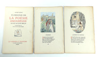 Vintage French Anthology Of Love Poems Color Illustrations by Sylvain Sauvage