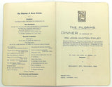 1935 Dinner Menu Pilgrims Of Great Britain John Huston Finley New York Times