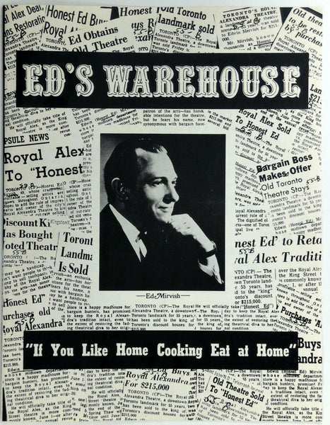 1970's Original Menu Ed's Warehouse Restaurant Toronto Canada Ed Mirvish