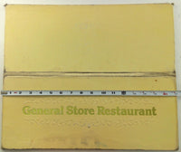 1980's Original Huge & Heavy Menu General Store Restaurant