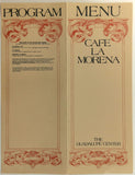 1970's Menu Cafe La Morena Restaurant Guadalupe Center Salt Lake City Utah