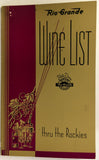 1958 Original Wine List Menu Rio Grande VISTA DOME Train Thru The Rockies