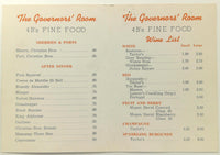 1960's Original Menu 4B's Fine Food Main Motel Room 35 Governors Room Montana