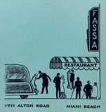 1930's Original Menu Fassa Restaurant From Monte Carlo Miami Beach Florida
