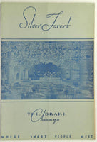 1930's Original Menu The Drake Hotel Silver Forest Room Chicago Illinois