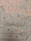 Radio Amateurs Callbook PREFIX MAP Of The World Huge Wall Size 28 x 41 in.