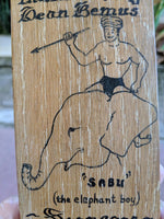 1954 Vintage Lambda Gamma Nu Fraternity Wood Paddle Sabu Elephant Boy J.S.E.C.