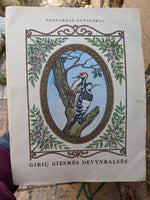 1972 LEONARDAS GUTAUSKAS Giriu Giesmes Devynbalses Lithuanian Children's Book