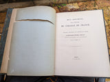 1894 Leather ALEXANDRE MICHEL DENYAU Deux Documents Du College De France