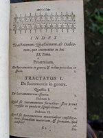 Rare 1670 Baptism Confirmation Eucharist Cursus Theologici Monasterri S. Galli