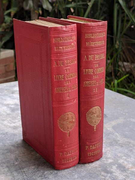 1878 2 Vol. Livre Commode Des Adresses De Paris Abraham Pradel Edouard Fournier