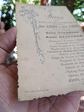 1894 French Wedding & 25 yr Anniversary Menu Card Anna Klinzner Ernst Overberg