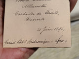 1896 Grand Hotel Britannique Spa Original Vintage French Restaurant Menu Card