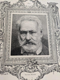 1885 French Academy Council Engraving Portraits Victor Hugo L'Academie Francaise
