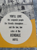 1950's Rendale Hotel Photo Brochure Miami Beach Florida Pool Cabana Club