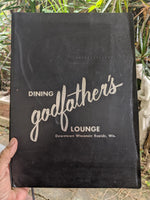 1970's Original Vintage Menu Godfather's Lounge Restaurant Wisconsin Rapids