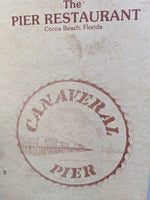 1980's The Pier Restaurant Original Menu Cocoa Beach Florida Canaveral Pier