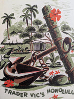 1950's Trader Vic's Honolulu Oahu Hawaii Original Vintage Tiki Menu Plus More
