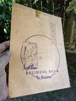 1950 The Blackstone Hotel Balinese Room Restaurant Menu Chicago Illinois
