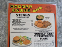 Vintage Waffle House Restaurant Laminated Menu