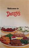 1975 Denny's Restaurant Laminated Original Vintage Photo Menu